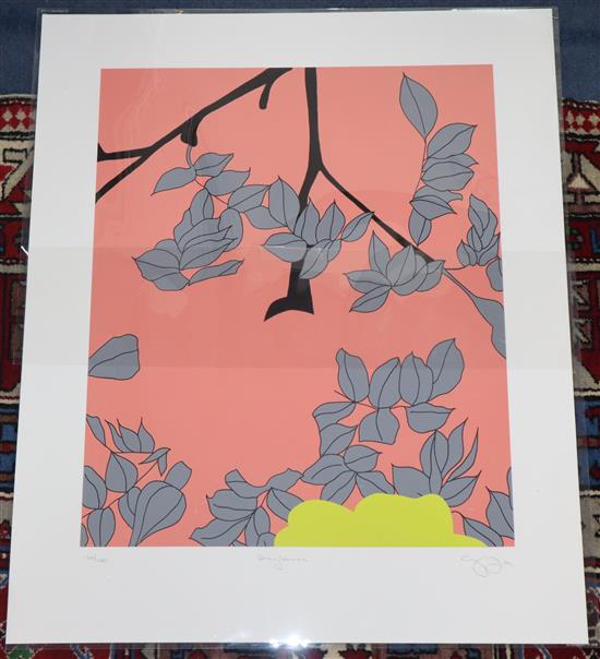 Gary Hume (b.1962), limited edition print, Greyleaves, 124/250, signed and dated 04, overall 71 x 58cm, unframed